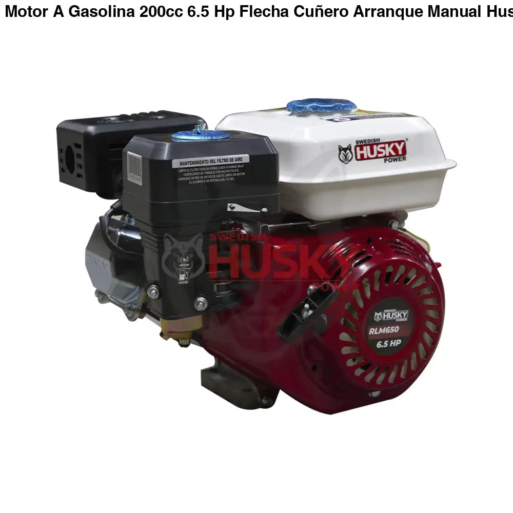 Motor A Gasolina 200cc 6.5 Hp Flecha Cuñero Arranque Manual Husky RLM650M