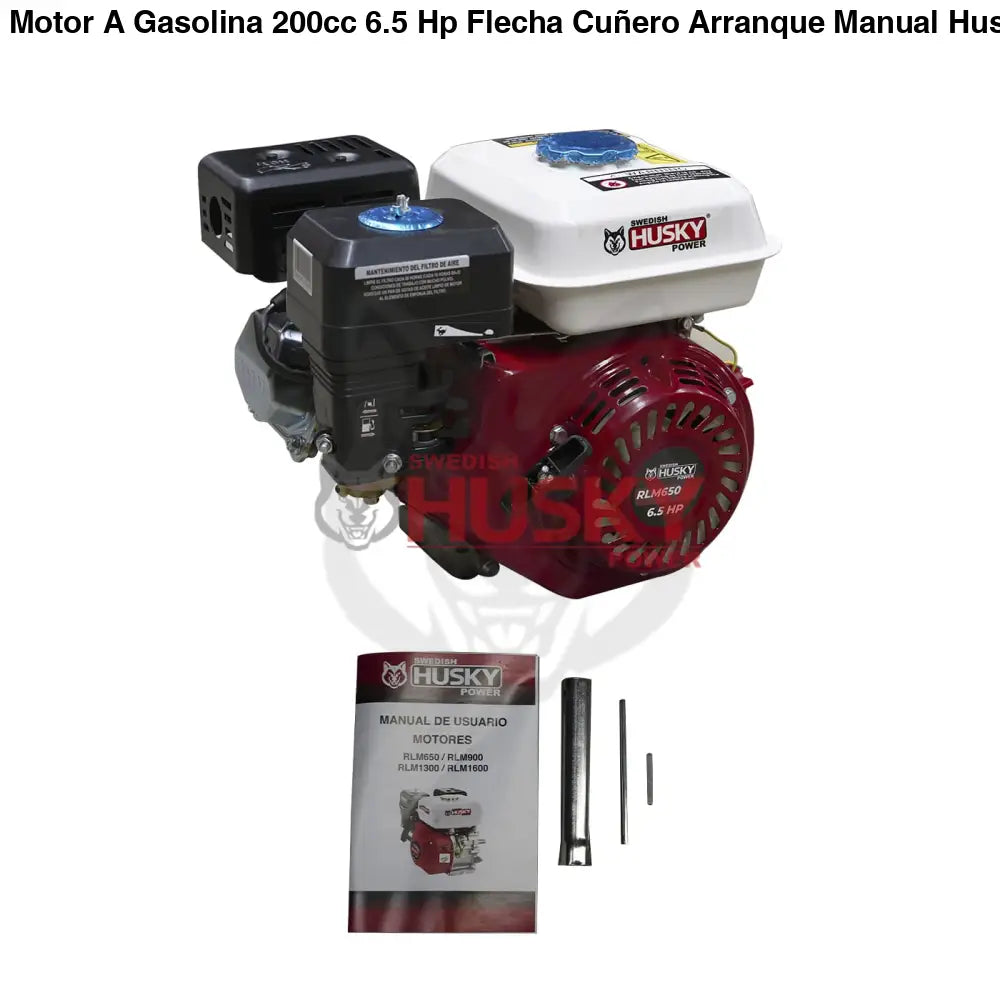 Motor A Gasolina 200cc 6.5 Hp Flecha Cuñero Arranque Manual Husky RLM650M
