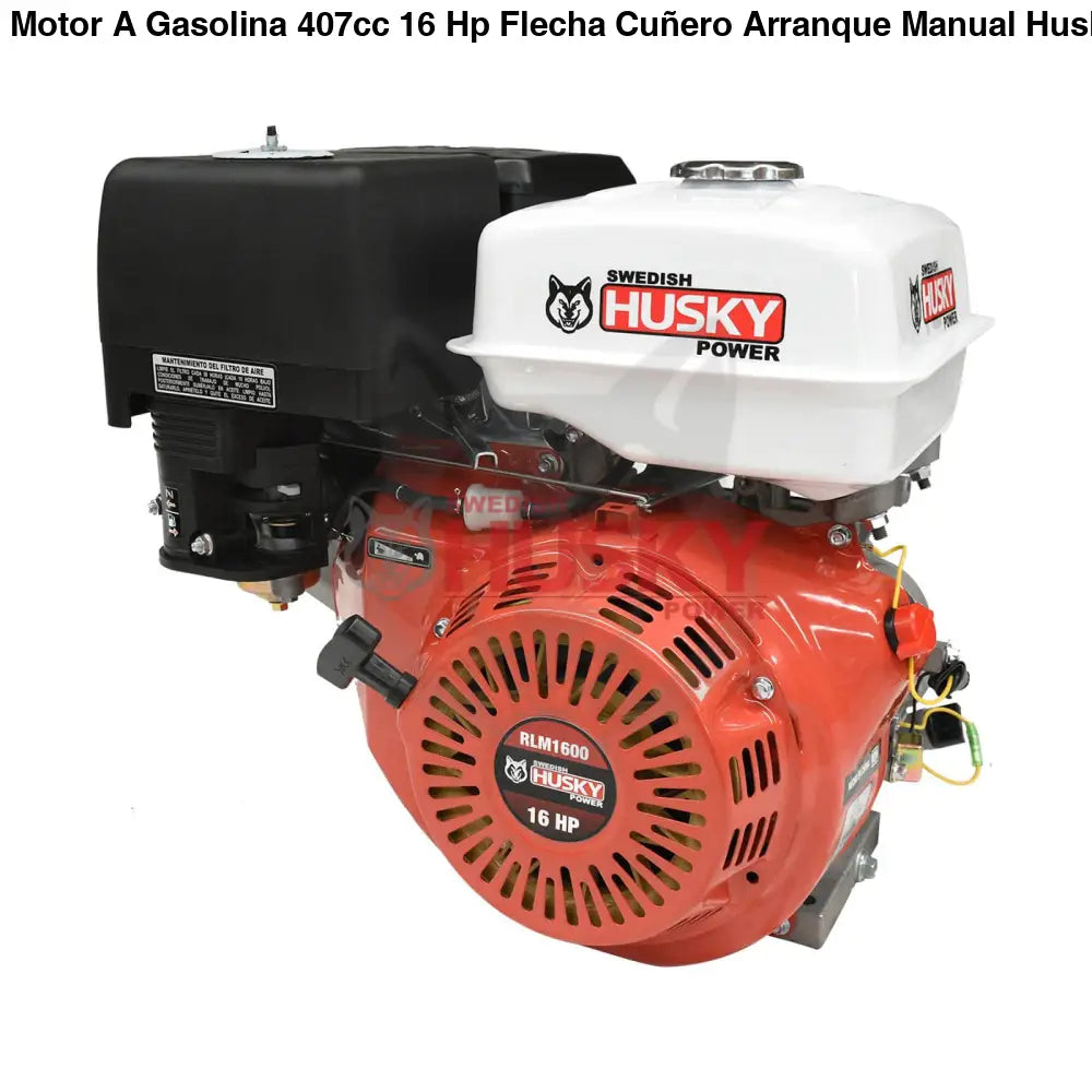 Motor A Gasolina 407cc 16 Hp Flecha Cuñero Arranque Manual Husky RLM1600