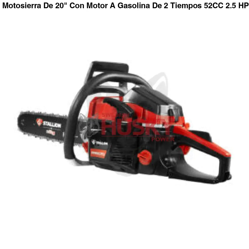 Motosierra De 20" Con Motor A Gasolina De 2 Tiempos 52CC 2.5 HP STALLION STM52PLUS