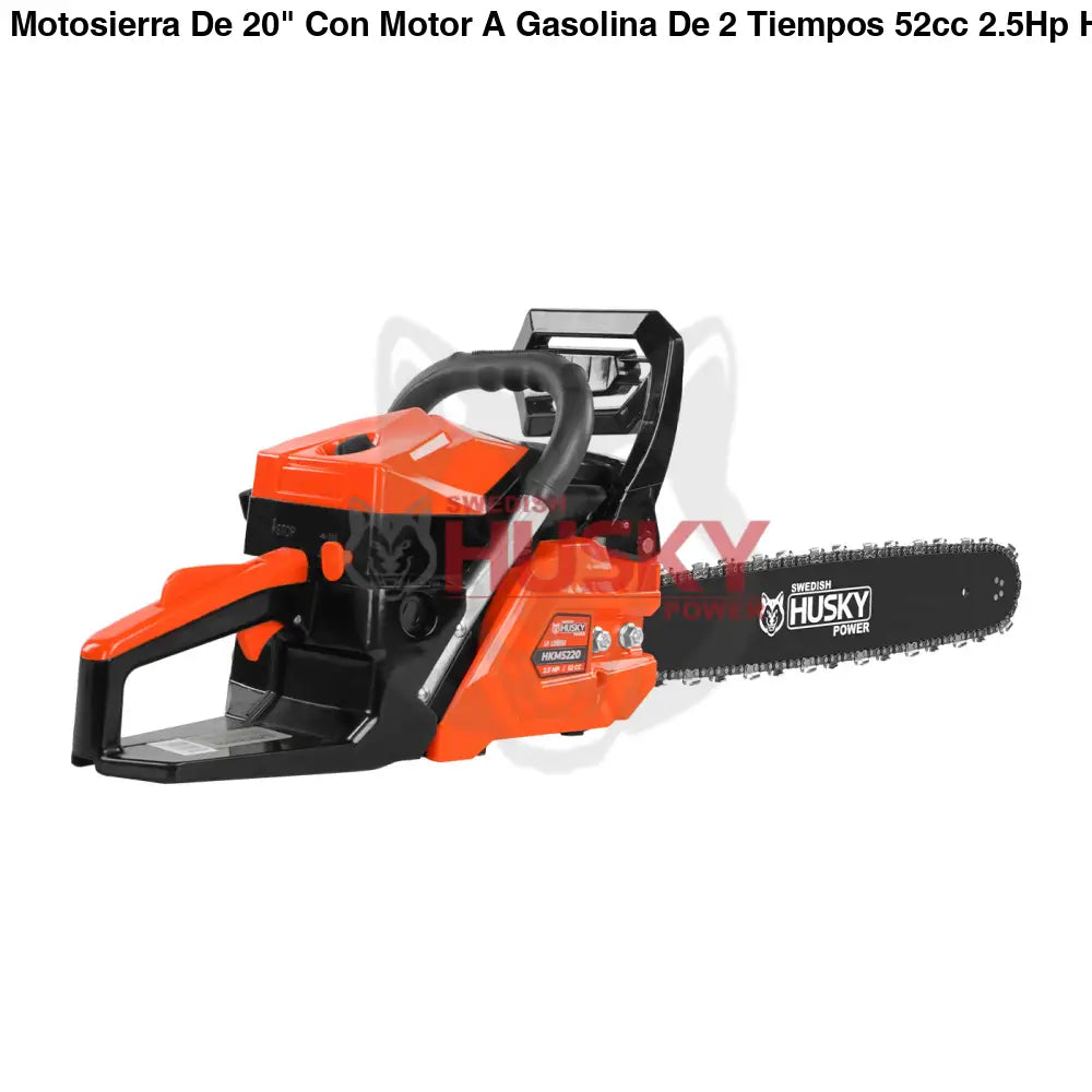 Motosierra De 20" Con Motor A Gasolina De 2 Tiempos 52cc 2.5Hp Husky HKM5220