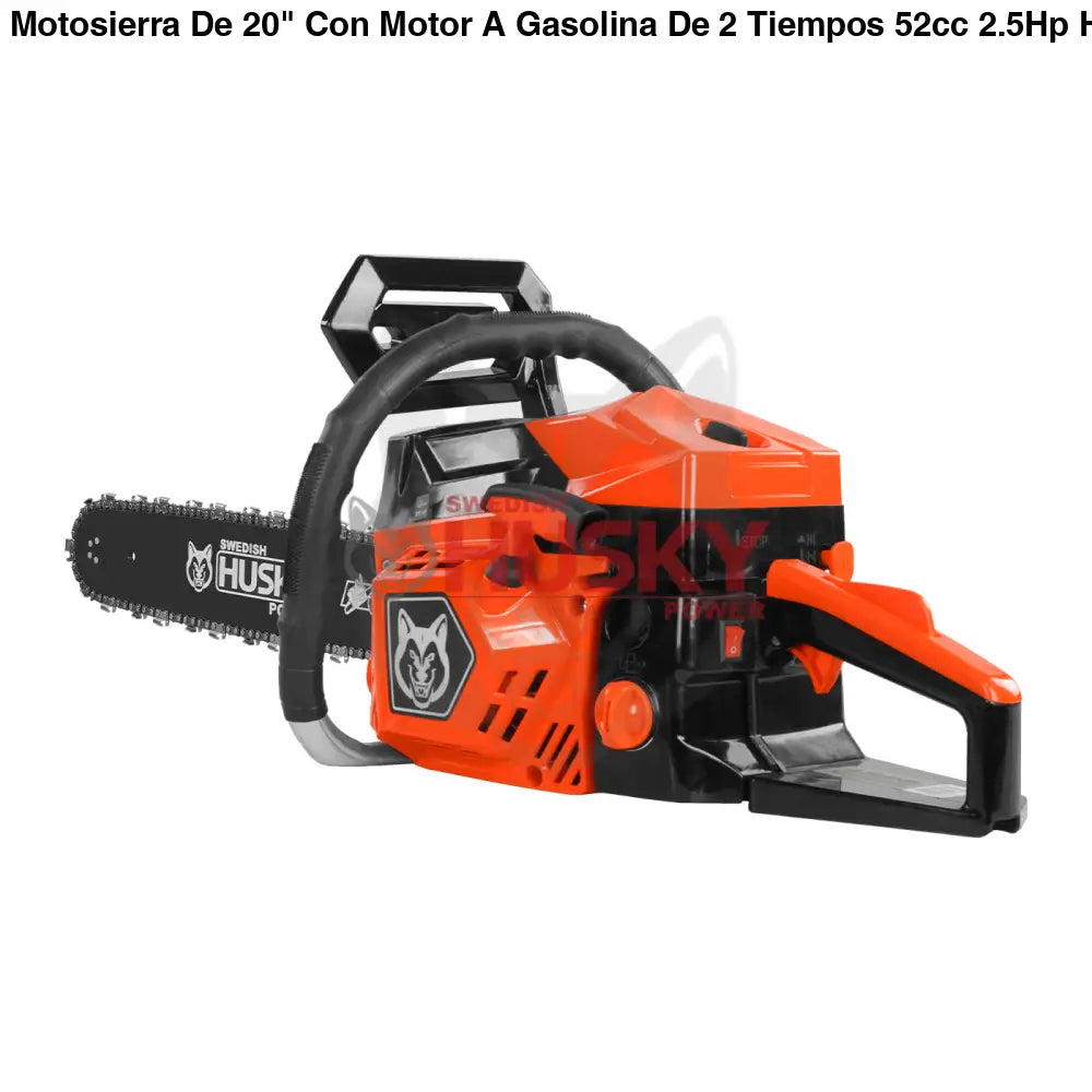 Motosierra De 20" Con Motor A Gasolina De 2 Tiempos 52cc 2.5Hp Husky HKM5220