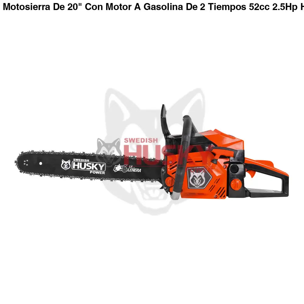 Motosierra De 20" Con Motor A Gasolina De 2 Tiempos 52cc 2.5Hp Husky HKM5220