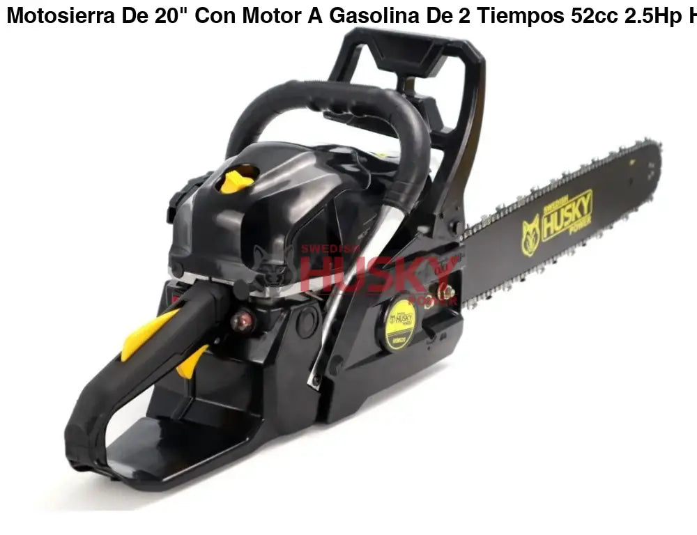 Motosierra De 20" Con Motor A Gasolina De 2 Tiempos 52cc 2.5Hp Husky HKM520