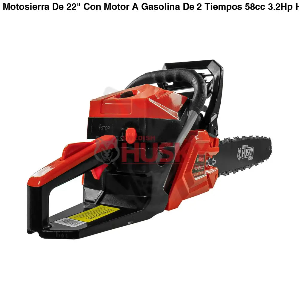 Motosierra De 22" Con Motor A Gasolina De 2 Tiempos 58cc 3.2Hp Husky HKM5822
