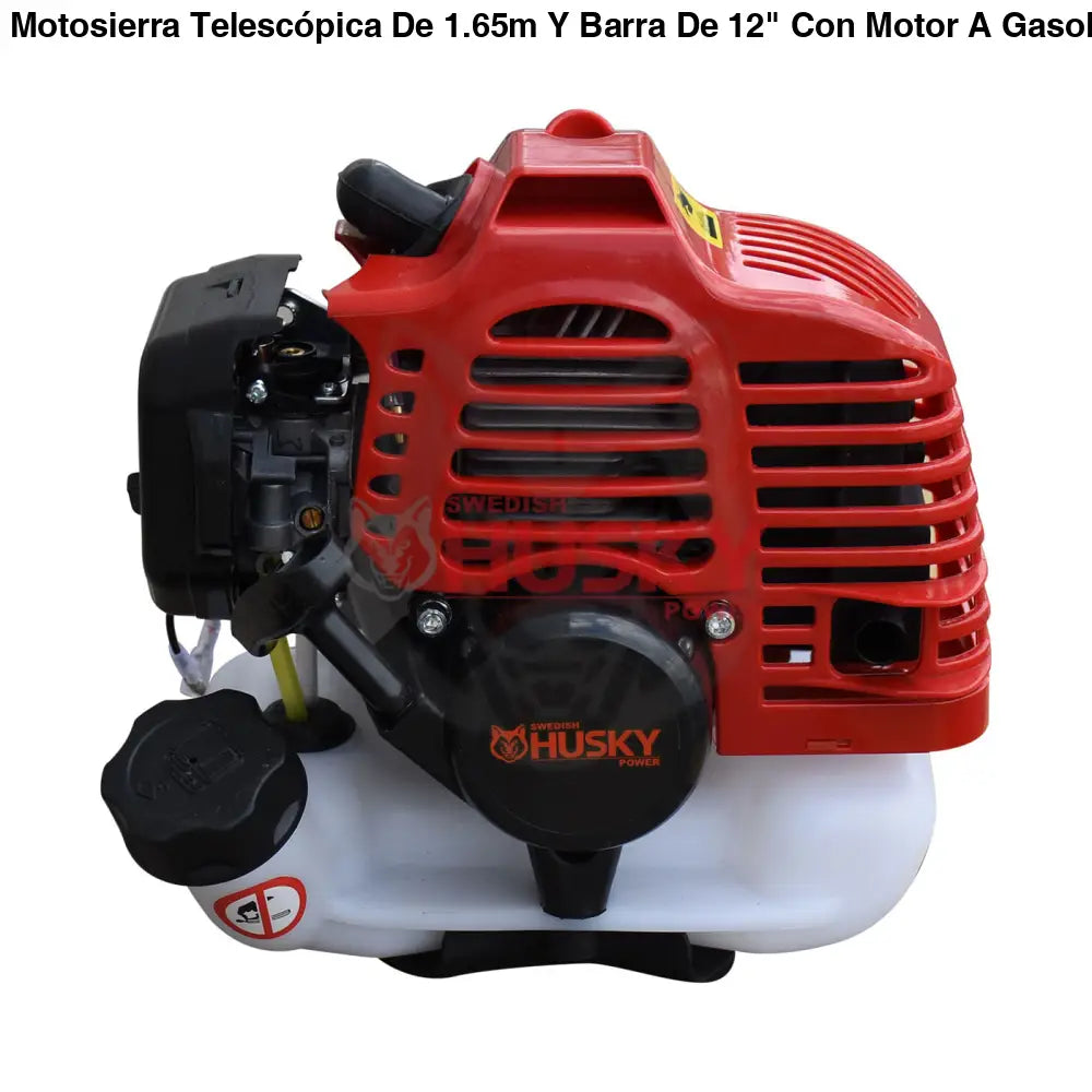Motosierra Telescópica De 1.65m Y Barra De 12" Con Motor A Gasolina De 2 Tiempos 26cc 1.3Hp Husky HKMT2600