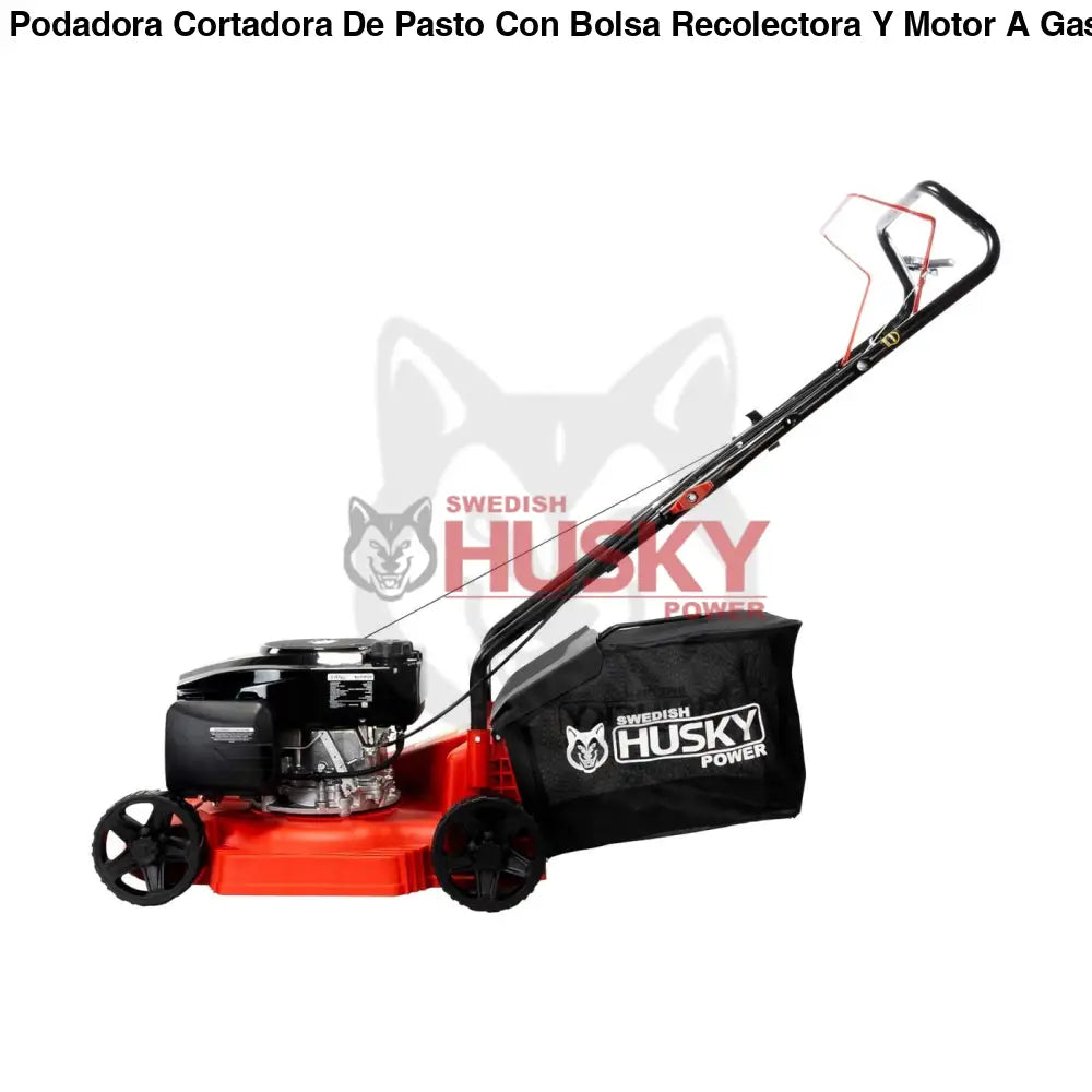 Podadora Cortadora De Pasto Con Bolsa Recolectora Y Motor A Gasolina 3 Hp 127cc HUSKY POWER -BLITZ127