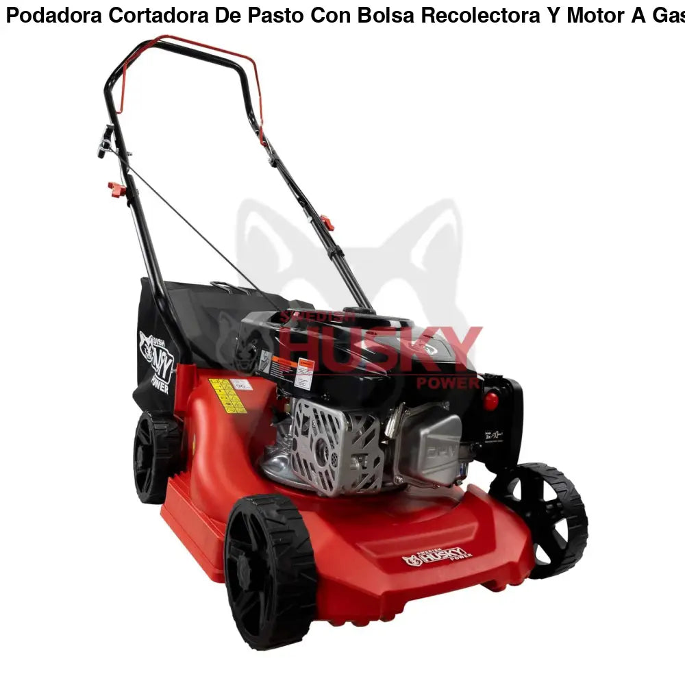 Podadora Cortadora De Pasto Con Bolsa Recolectora Y Motor A Gasolina 3 Hp 127cc HUSKY POWER -BLITZ127