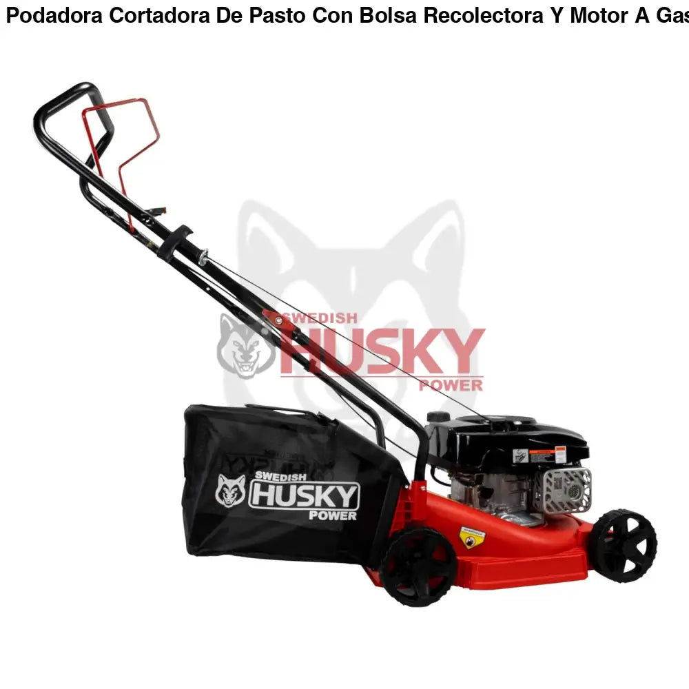 Podadora Cortadora De Pasto Con Bolsa Recolectora Y Motor A Gasolina 3 Hp 127cc HUSKY POWER -BLITZ127