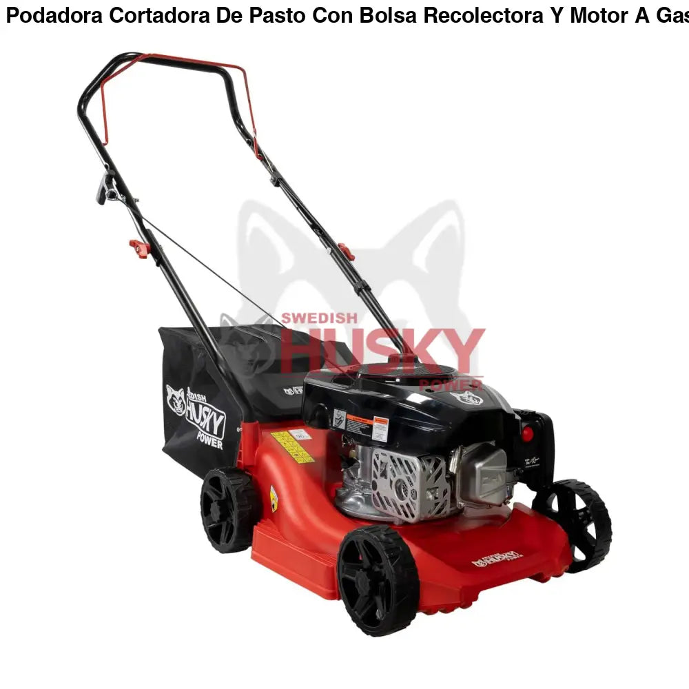 Podadora Cortadora De Pasto Con Bolsa Recolectora Y Motor A Gasolina 3 Hp 127cc HUSKY POWER -BLITZ127