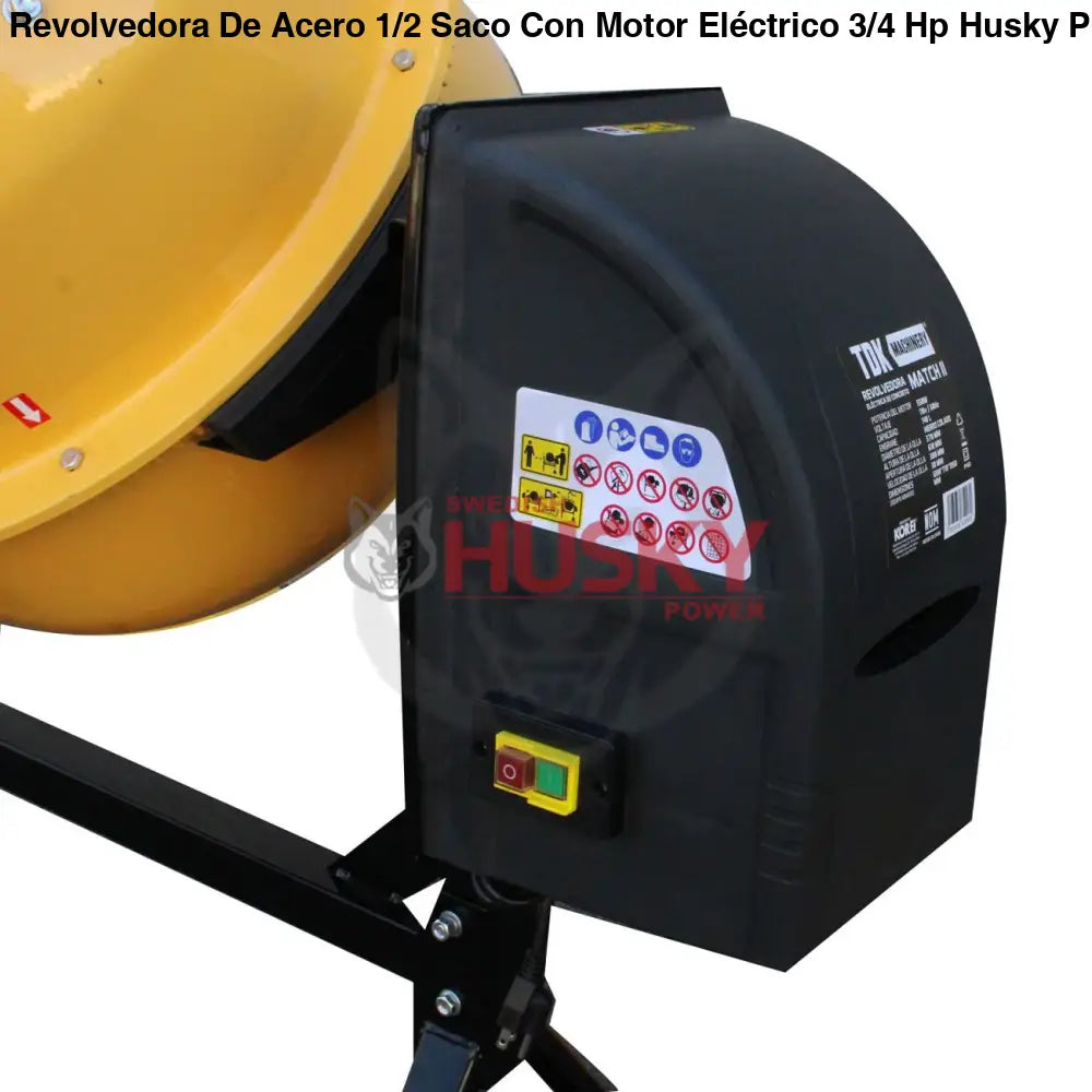 Revolvedora De Acero 1/2 Saco Con Motor Eléctrico 3/4 Hp Husky Power MATCH II