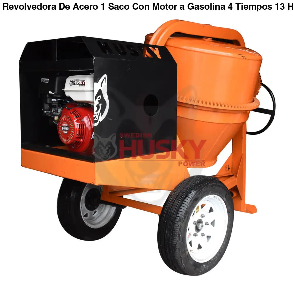 Revolvedora De Acero 1 Saco Con Motor a Gasolina 4 Tiempos 13 Hp Husky Power HKRB1-HSK13