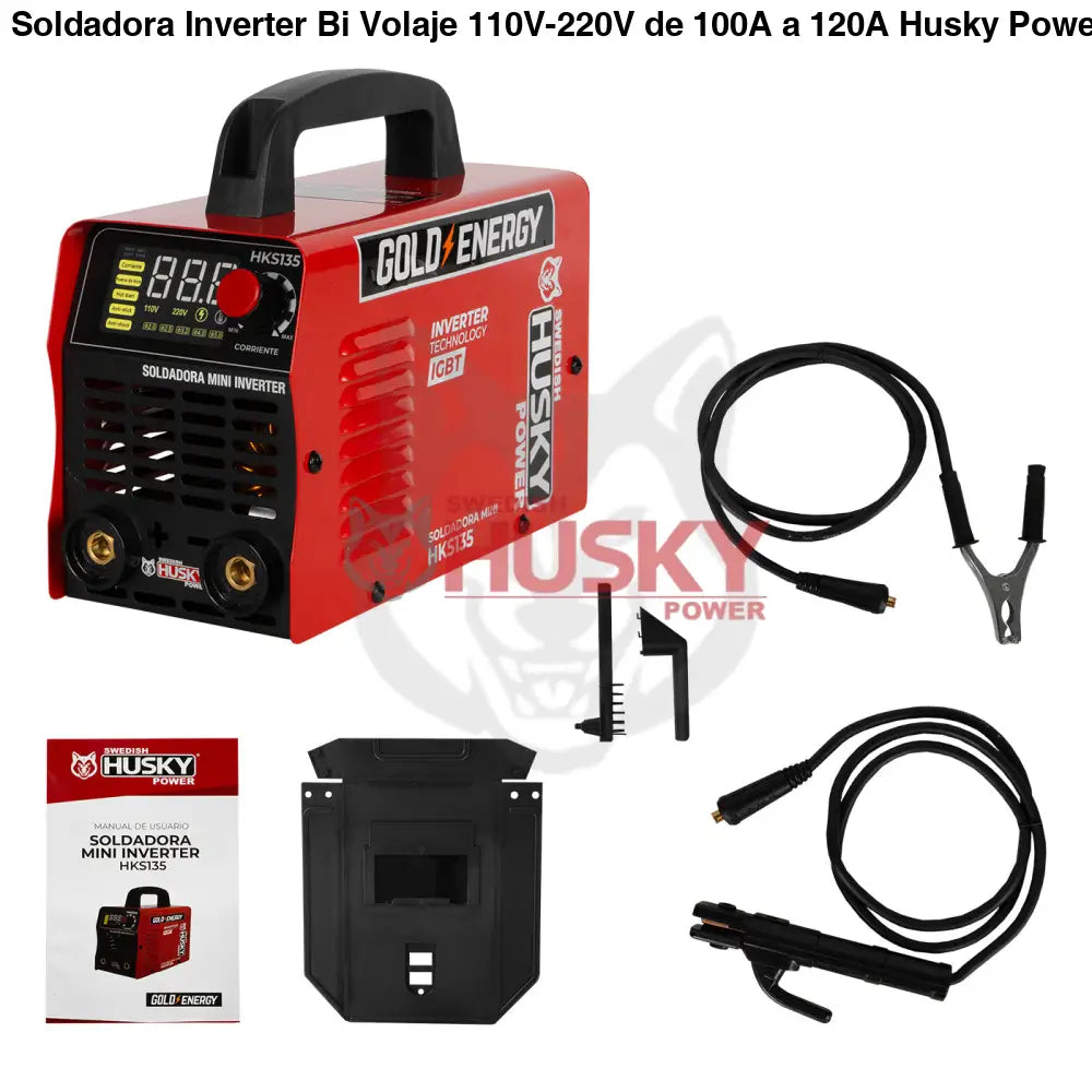 Soldadora Inverter Bi Volaje 110V-220V de 100A a 120A Husky HKS135