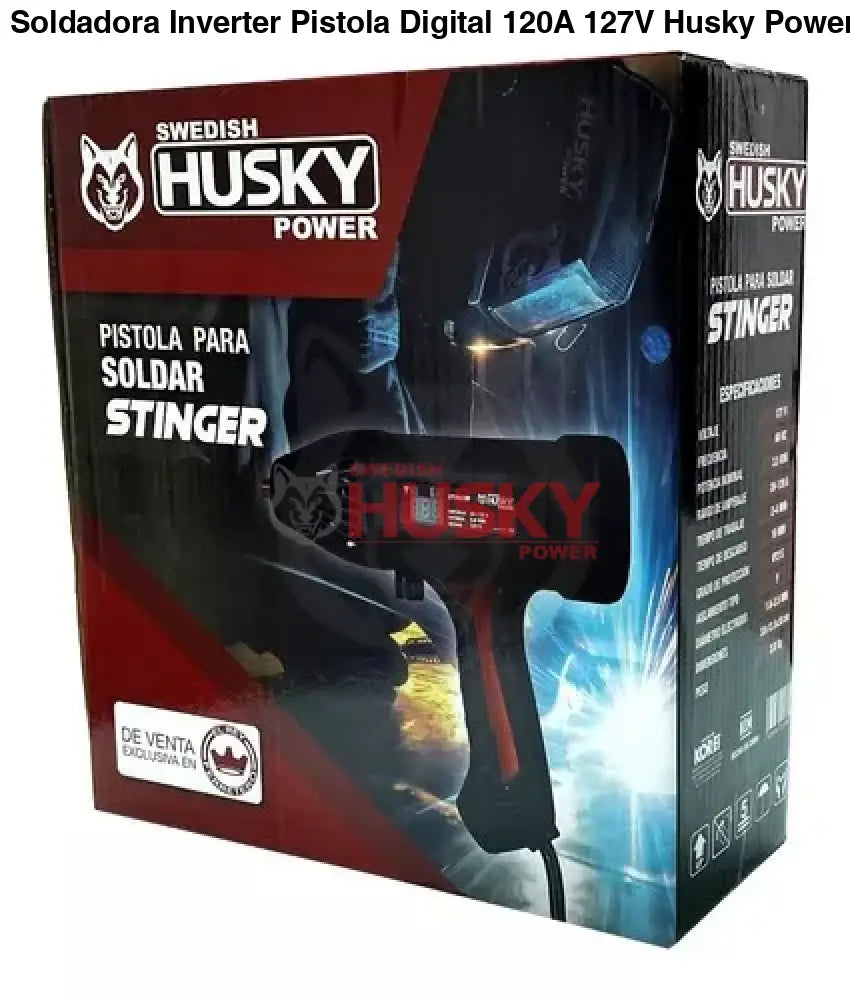 Soldadora Inverter Pistola Digital 120A 127V Husky Power STINGER
