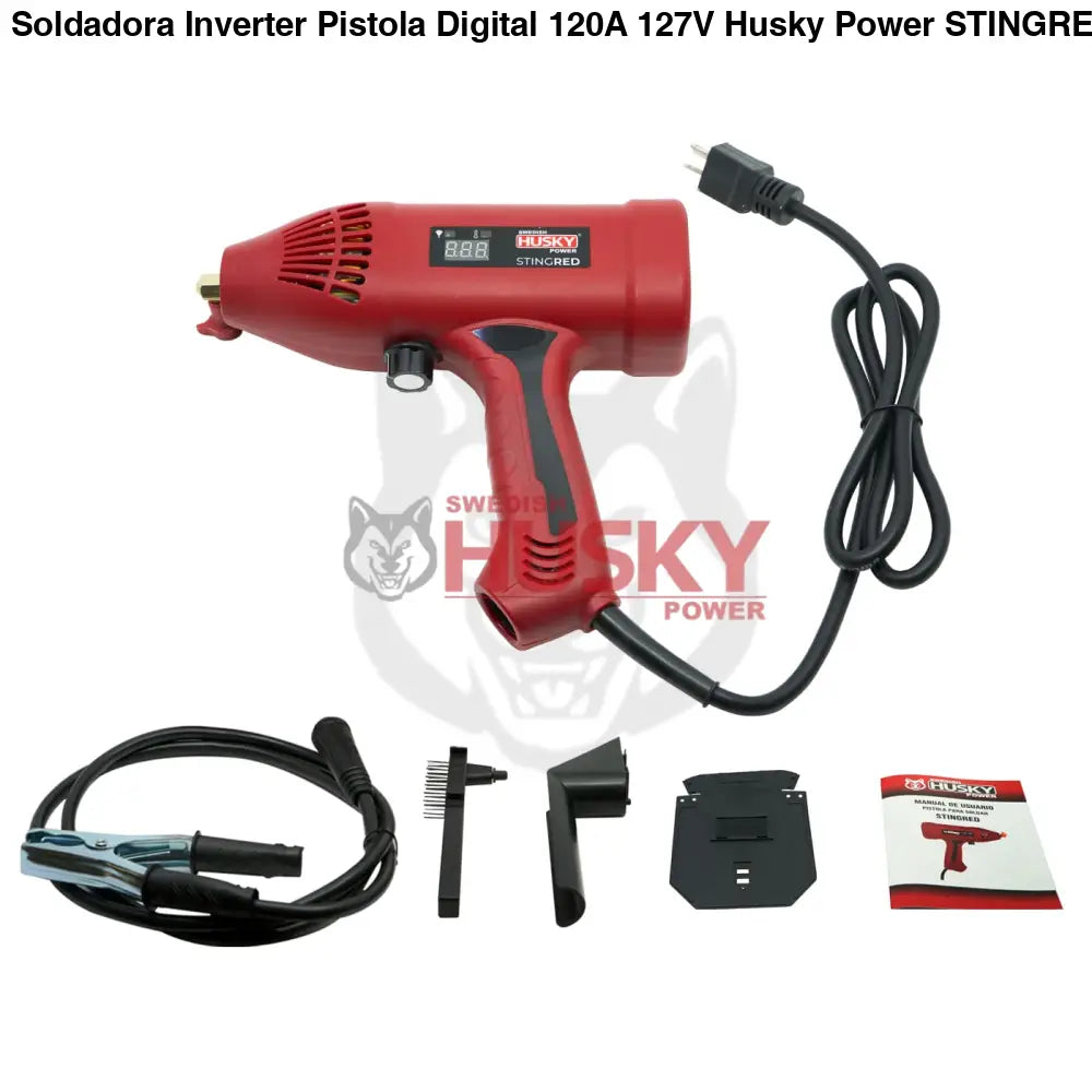 Soldadora Inverter Pistola Digital 120A 127V Husky Power STINGRED