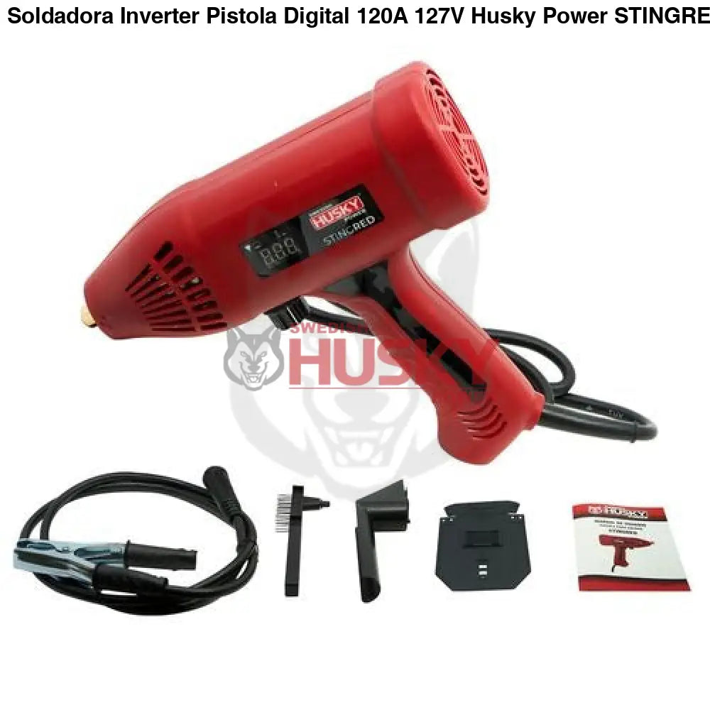 Soldadora Inverter Pistola Digital 120A 127V Husky Power STINGRED