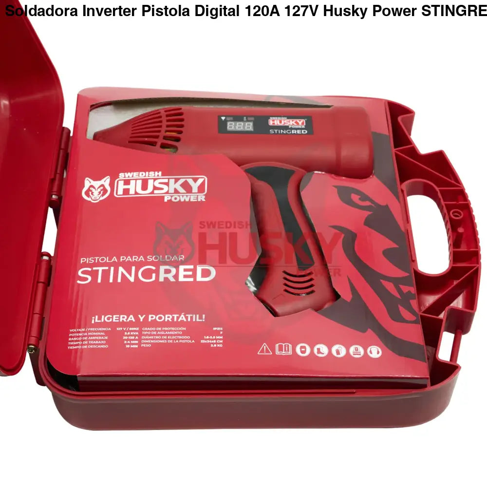 Soldadora Inverter Pistola Digital 120A 127V Husky Power STINGRED