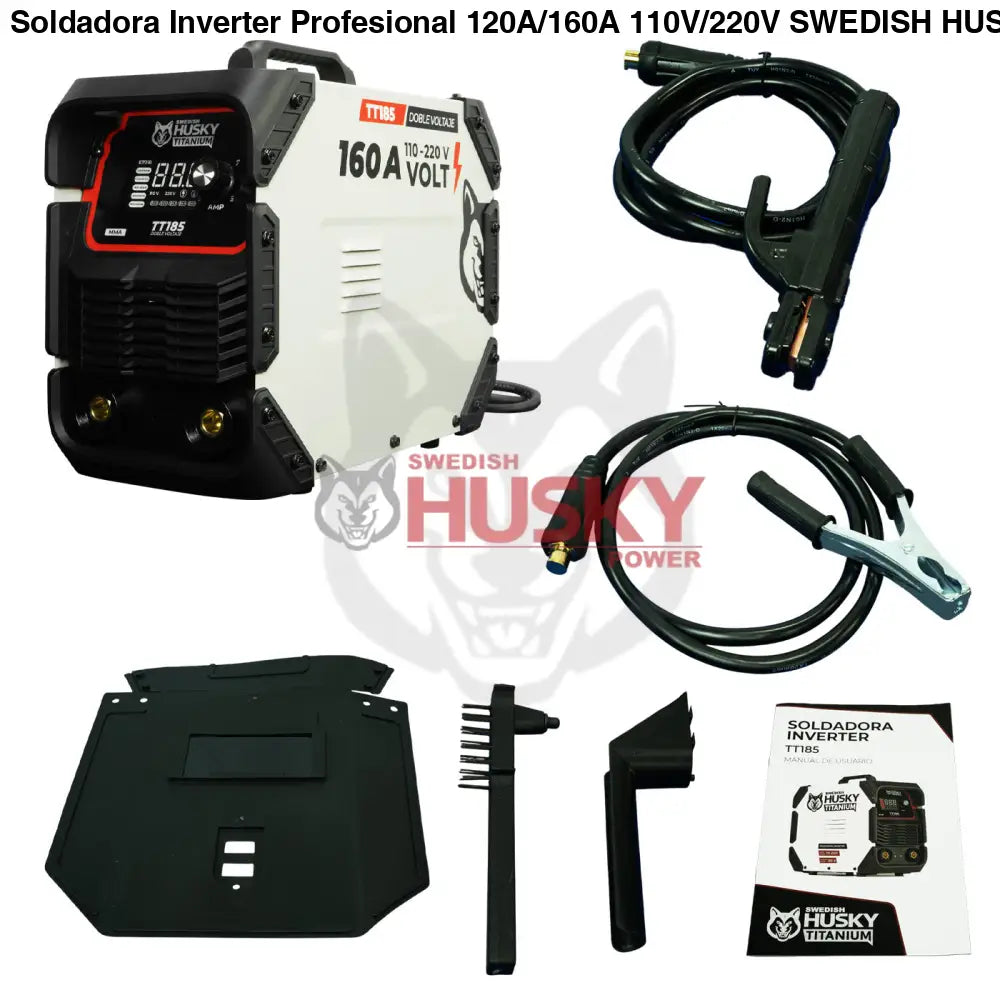 Soldadora Inverter Profesional 120A/160A 110V/220V SWEDISH HUSKY TITANIUM TT185