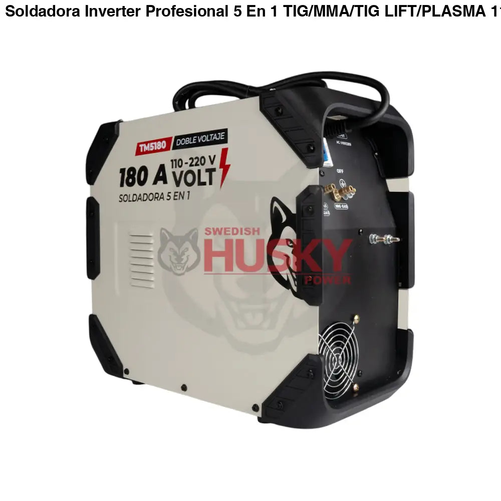Soldadora Inverter Profesional 5 En 1 TIG/MMA/TIG LIFT/PLASMA 110v/220v SWEDISH HUSKY TITANIUM TM5180