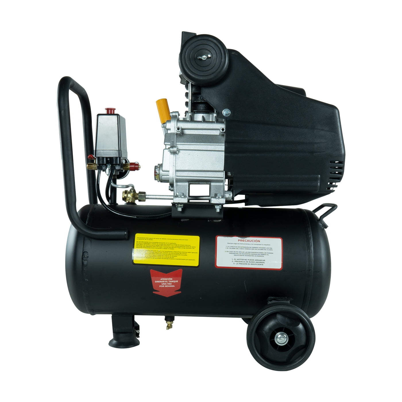Kit Compresor de Aire Eléctrico De 2.5 Hp 110V Con Tanque De 25 Litros Y 115 Psi Con Pistola de Baja Presión y Manguera De 3 Metros Husky WINDER25