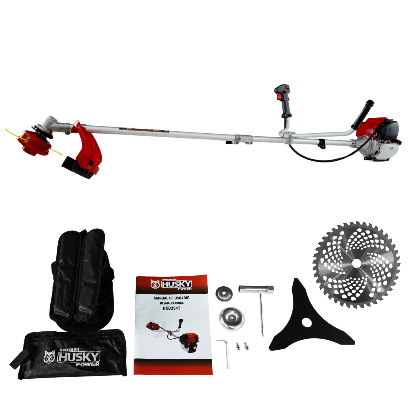 Desbrozadora Desmalezadora Recta Motor a Gasolina 4 Tiempos 35cc 1.2Hp Husky HKD354T