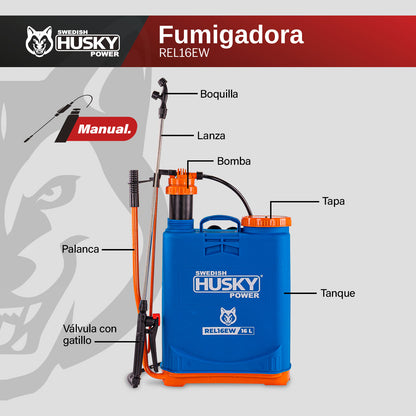 Fumigadora Aspersora Manual Husky REL16EW – 16 Litros