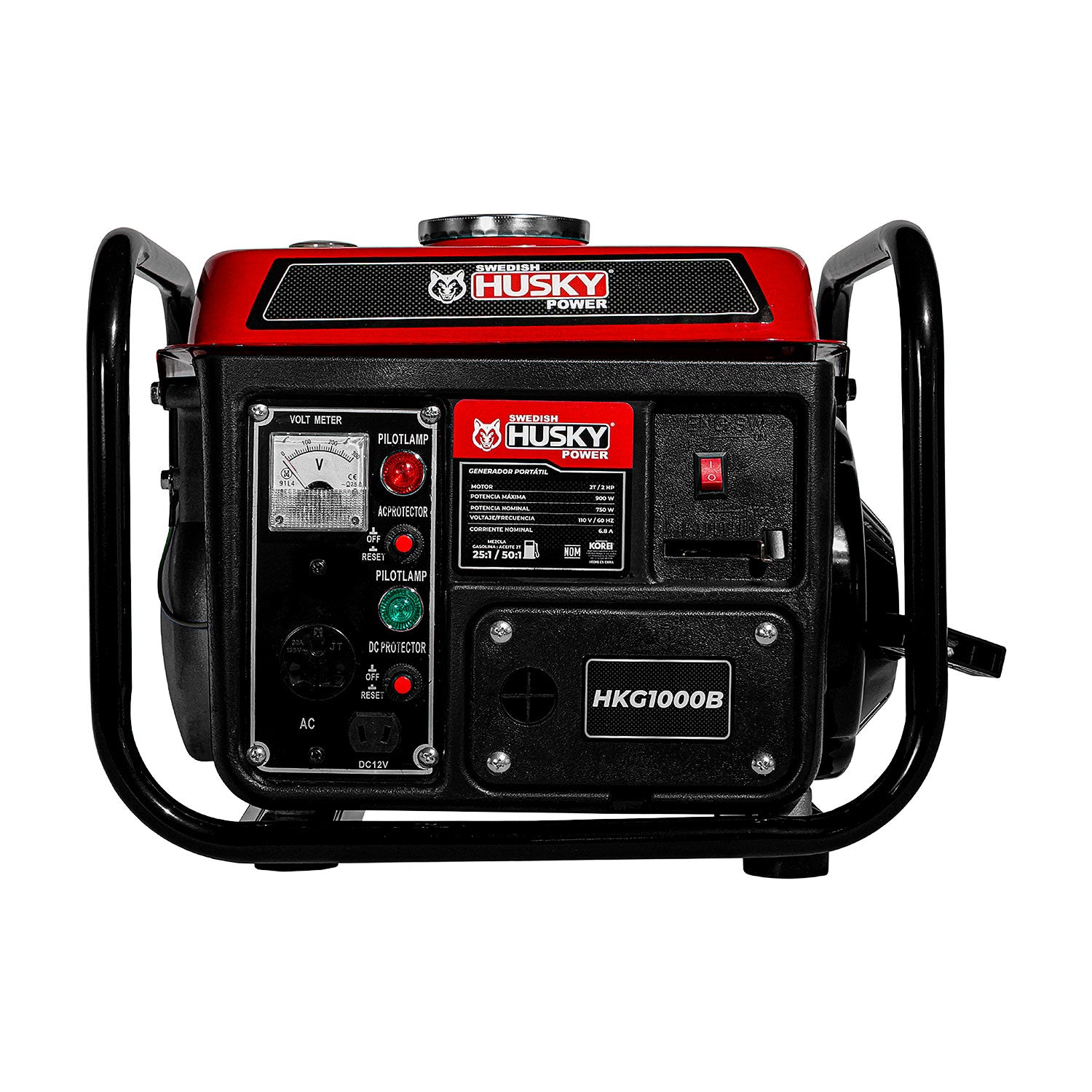 Generador A Gasolina Portátil 750W-900W Motor 60cc 2 Hp 2 Tiempos Husky HKG1000B