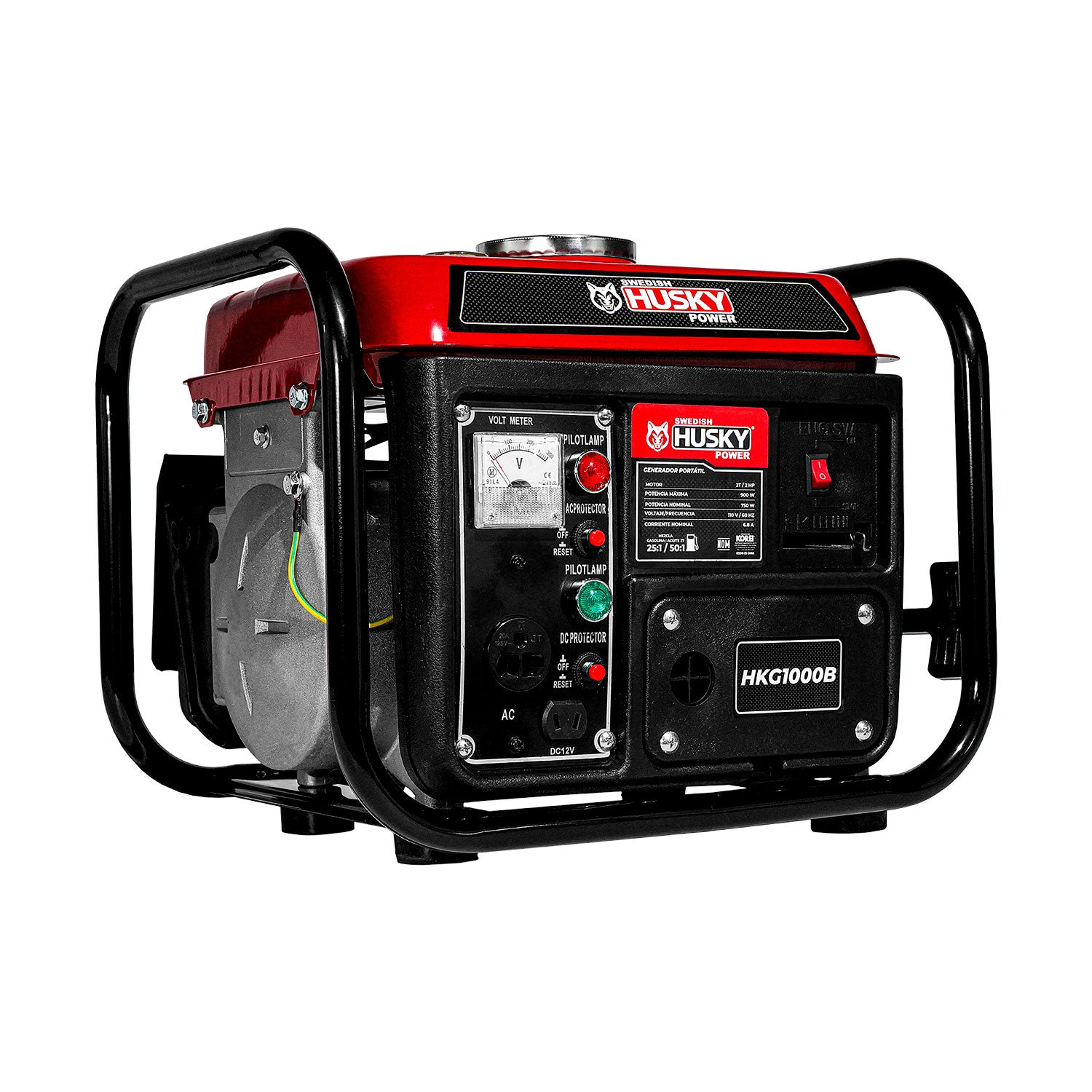 Generador A Gasolina Portátil 750W-900W Motor 60cc 2 Hp 2 Tiempos Husky HKG1000B 5
