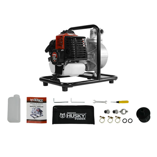 Motobomba A Gasolina 33cc 1.5 Hp Portátil Aucotcebante 2 Tiempos 1"x1" Husky HKW3325