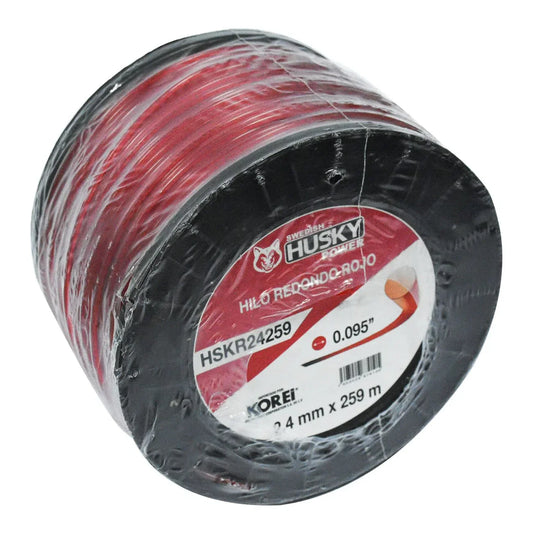 Hilo Dual Redondo Para Desbrozadora Desmalezadora Alta Resistencia de 2.4 mm (0.095") x 259m HSKR24259
