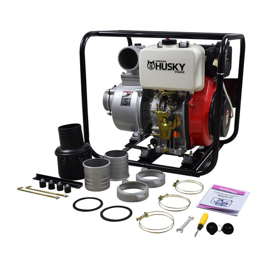 Motobomba A Diesel 10 Hp Autocebante 4"x4" Husky HKBD4010A