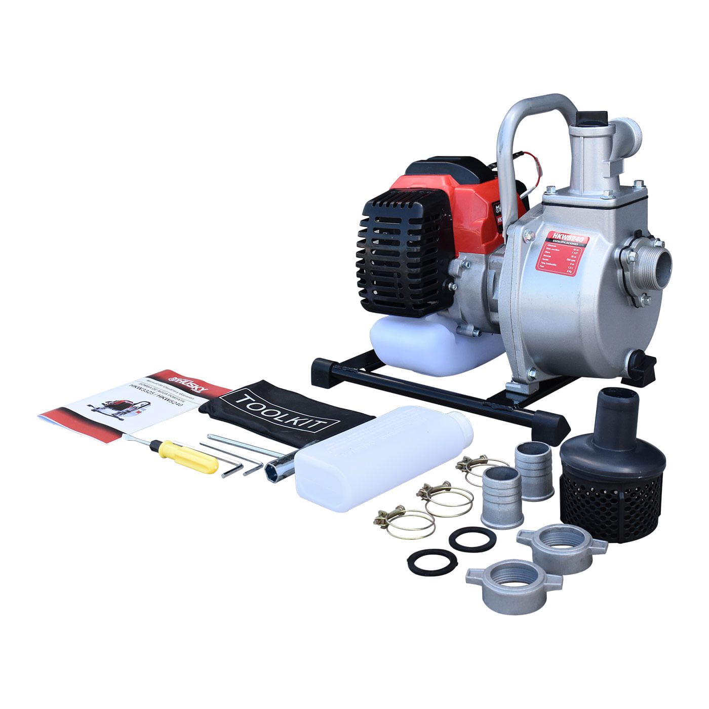 Motobomba A Gasolina 52cc 2.5 Hp Portátil Aucotcebante 2 Tiempos 1.5"x1.5" Husky HKW5240