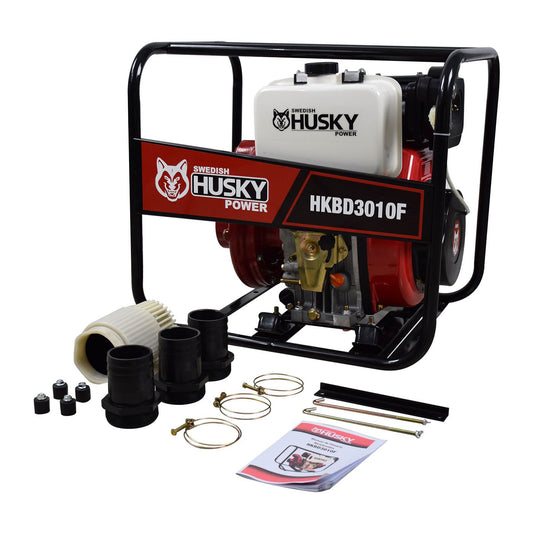Motobomba Motor A Diesel 10 Hp Centrífuga 3"x3" Husky HKBD3010F