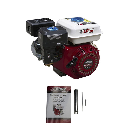 Motor A Gasolina 200cc 6.5 Hp Flecha Cuñero Arranque Manual Husky RLM650M