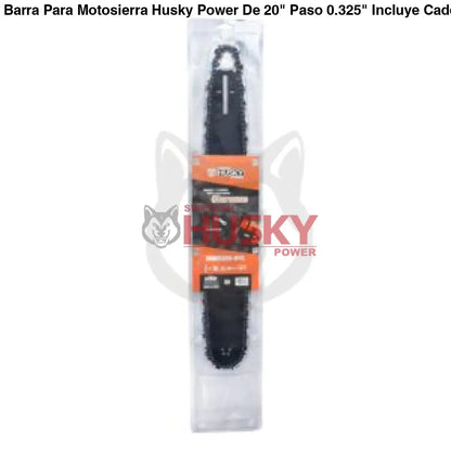 Barra Para Motosierra Husky Power De 20" Paso 0.325" Incluye Cadena 76 Eslabones Recomendado Para HKM5220 HKM5220-BYC