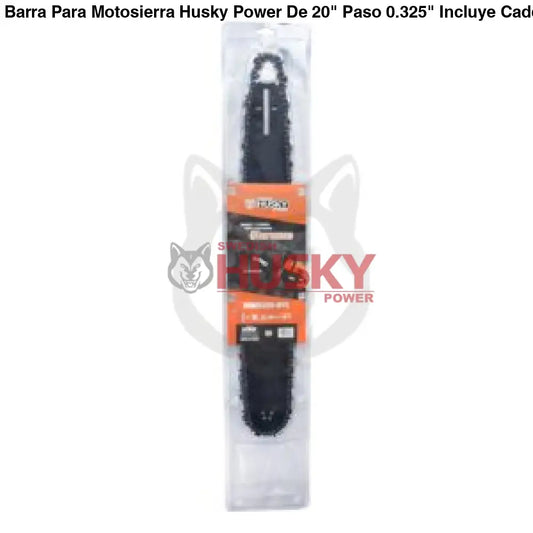 Barra Para Motosierra Husky Power De 20" Paso 0.325" Incluye Cadena 76 Eslabones Recomendado Para HKM5220 HKM5220-BYC