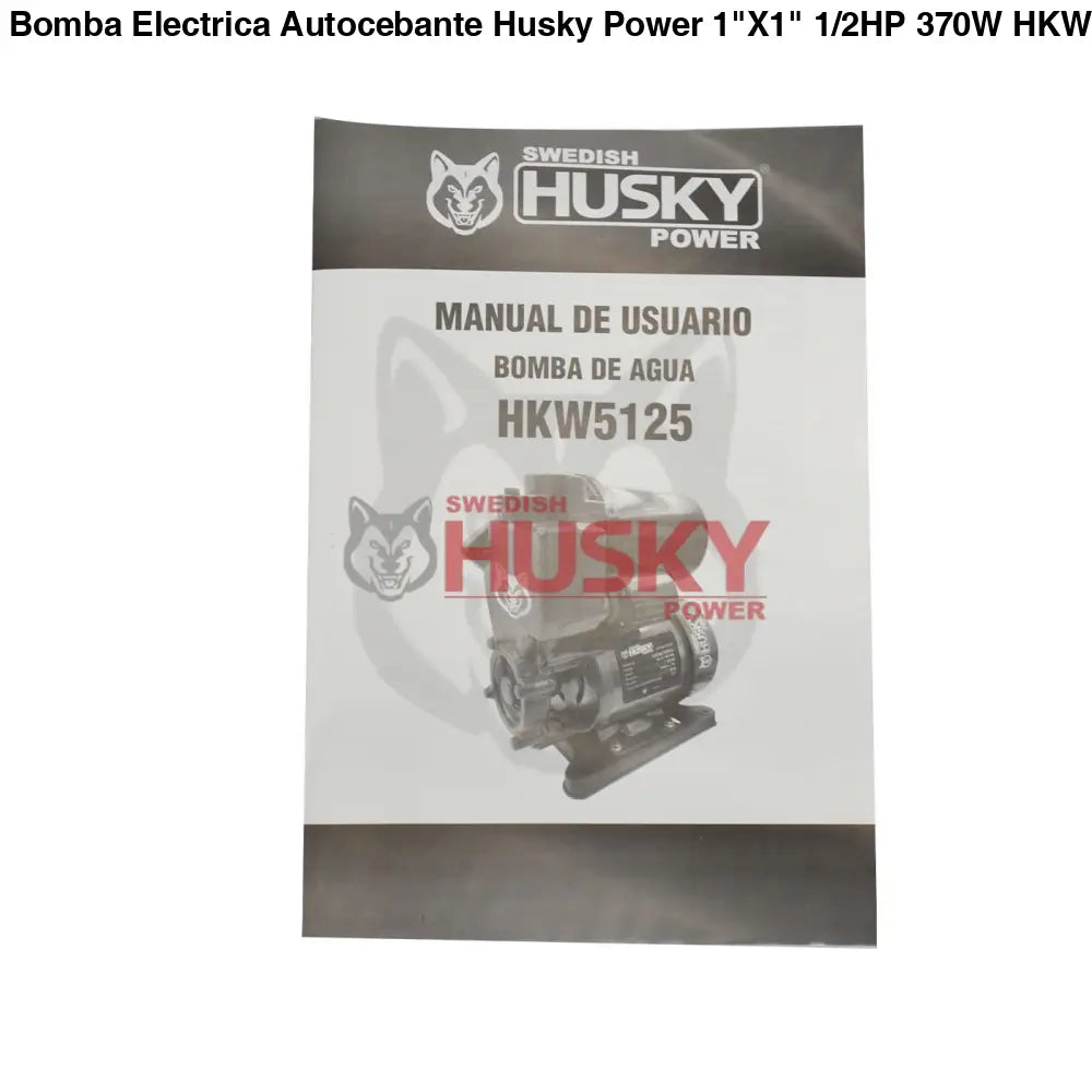 Bomba Electrica Autocebante Husky  1"X1" 1/2HP 370W HKW5125