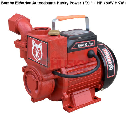 Bomba Eléctrica Autocebante Husky 1"X1" 1 HP 750W HKW100