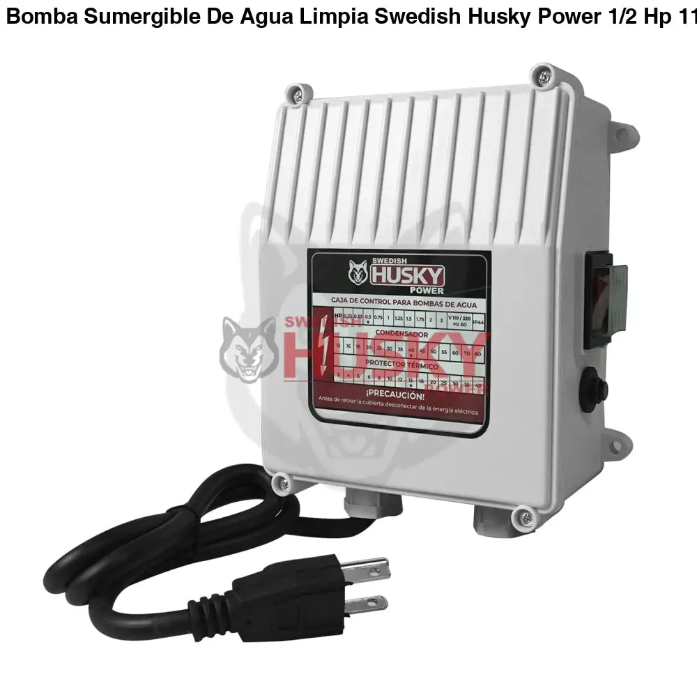 Bomba Sumergible De Agua Limpia Swedish Husky Power 1/2 Hp 110V Para Riego Agrícola FLUX50