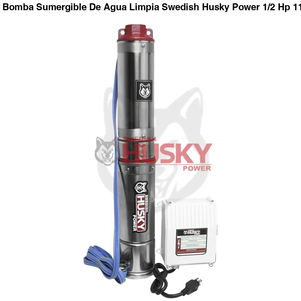 Bomba Sumergible De Agua Limpia Swedish Husky Power 1/2 Hp 110V Para Riego Agrícola FLUX50
