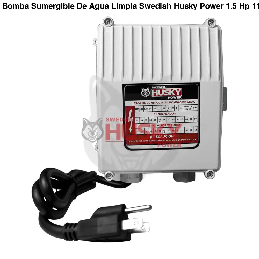 Bomba Sumergible De Agua Limpia Swedish Husky Power 1.5 Hp 110V Para Riego Agrícola FLUX150