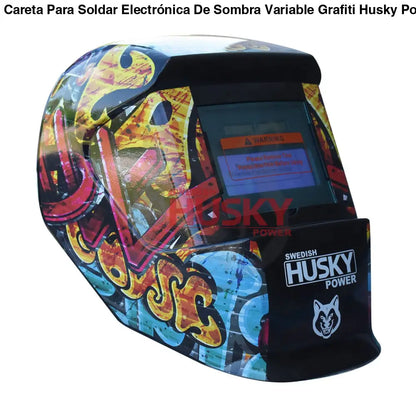 Careta Para Soldar Electrónica De Sombra Variable Grafiti Husky HKC45