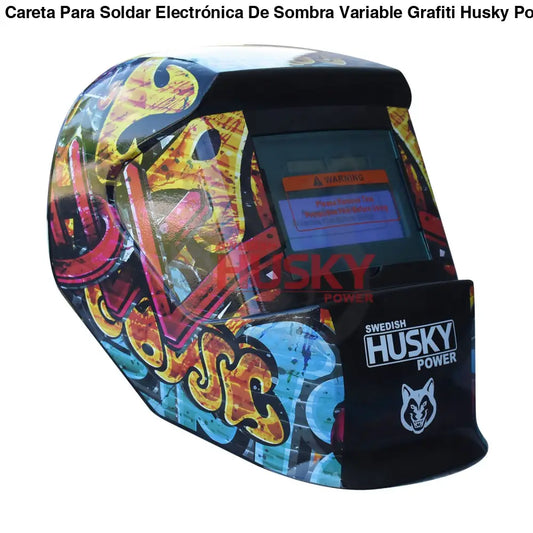 Careta Para Soldar Electrónica De Sombra Variable Grafiti Husky HKC45