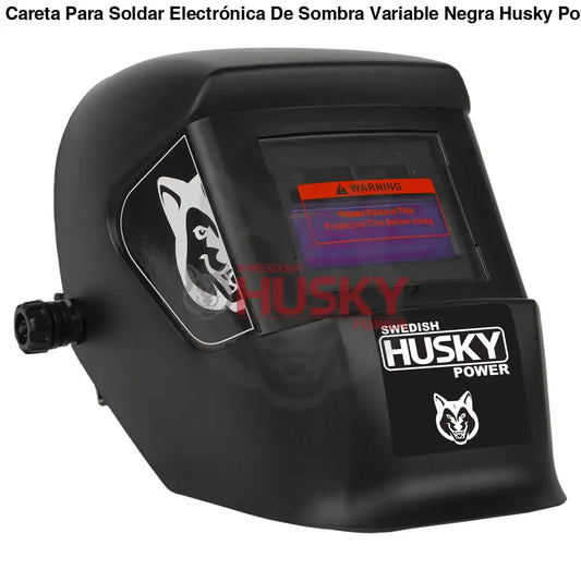 Careta Para Soldar Electrónica De Sombra Variable Negra Husky HKC15 - SOLDADORA