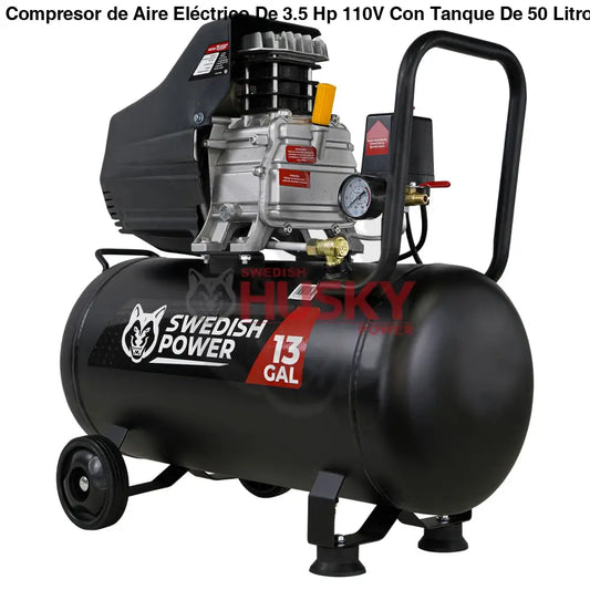 Compresor de Aire Eléctrico De 3.5 Hp 110V Con Tanque De 50 Litros Y 115 Psi Husky HKC50L