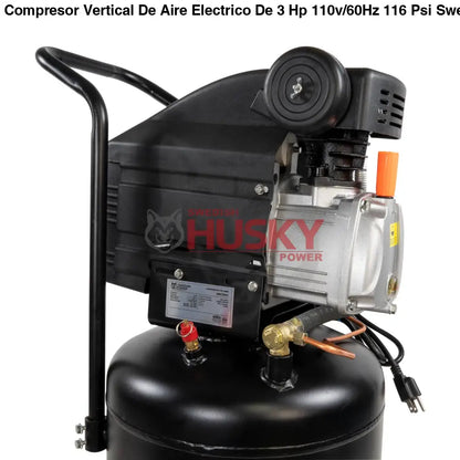 Compresor Vertical De Aire Electrico De 3 Hp 110v/60Hz 116 Psi Swedish Husky Power HKC50V