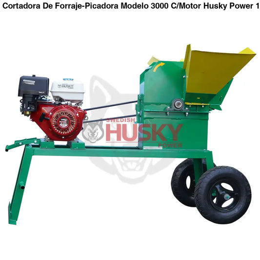 Cortadora De Forraje-Picadora Modelo 3000 C/Motor Husky 13 HP a Gasolina RKP3000B-HSK13
