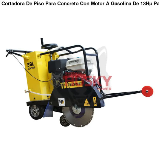 Cortadora De Piso Para Concreto Con Motor A Gasolina De 13Hp Para Discos De 14" TDK TDK400-HK13