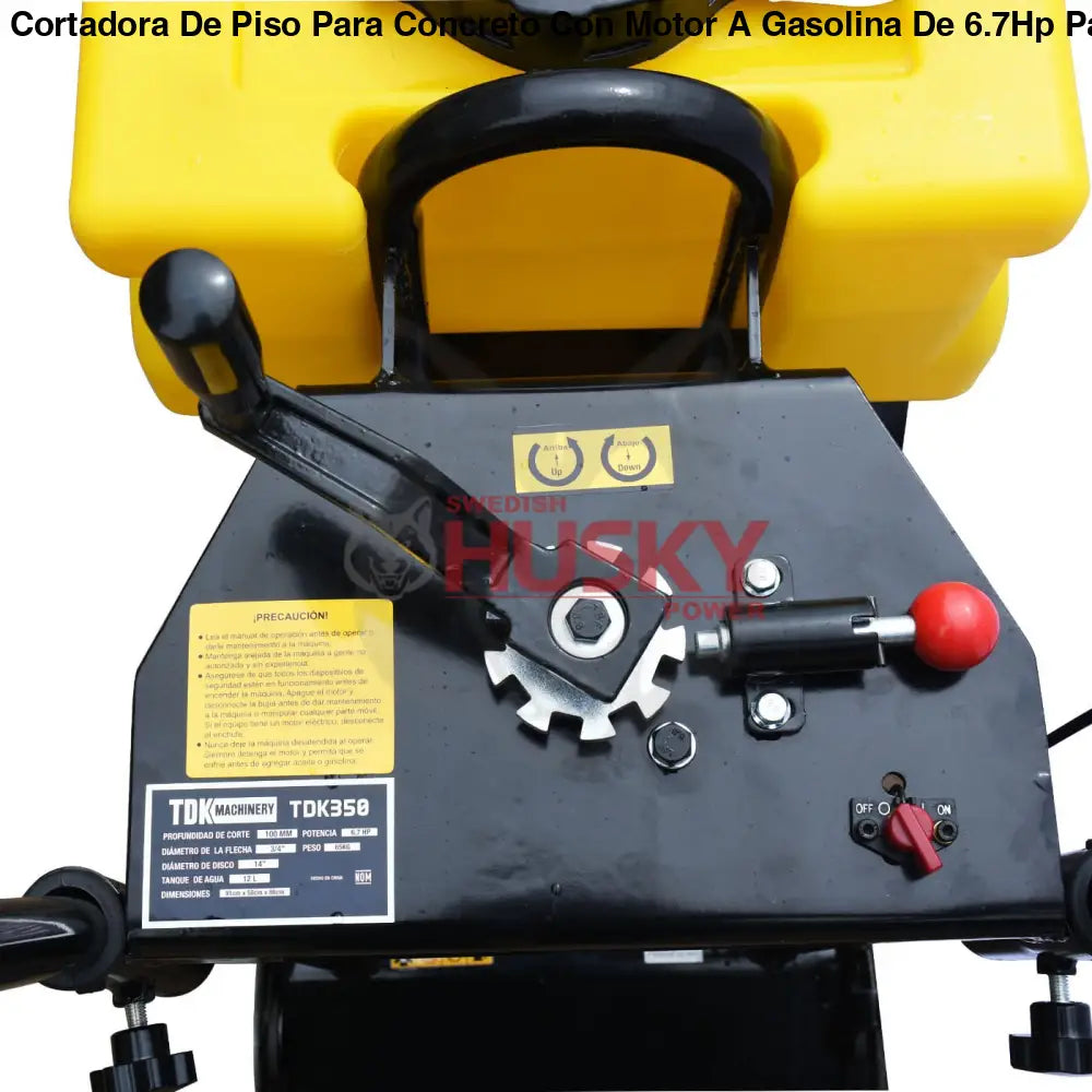 Cortadora De Piso Para Concreto Con Motor A Gasolina De 6.7Hp Para Discos De 14" TDK TDK350-KR67
