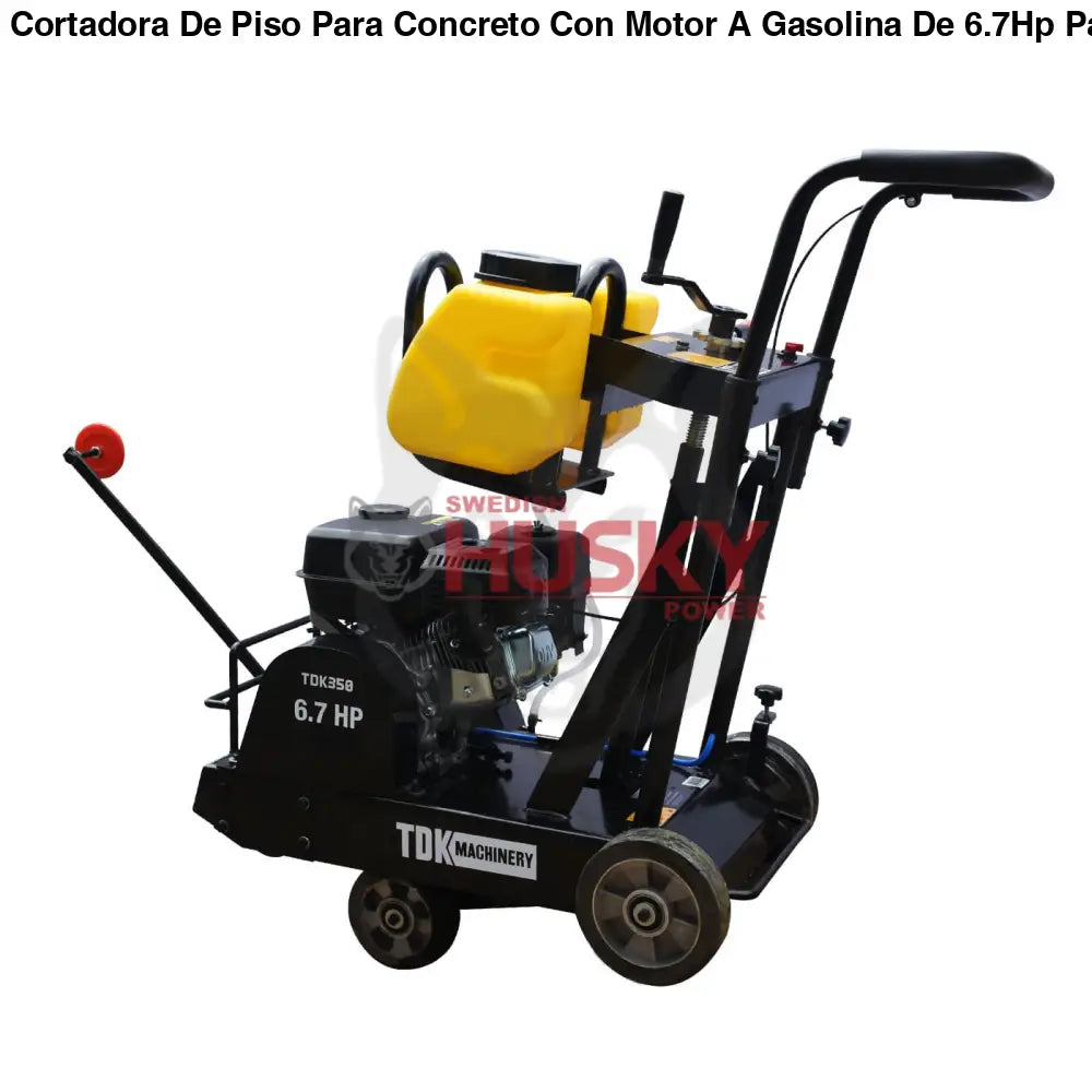 Cortadora De Piso Para Concreto Con Motor A Gasolina De 6.7Hp Para Discos De 14" TDK TDK350-KR67